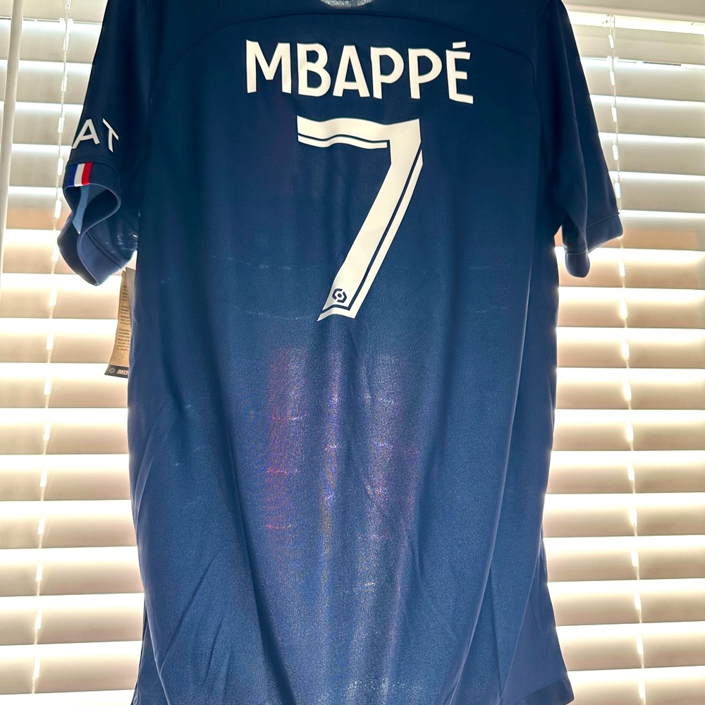 Nike Mbappe #7 jersey navy blue
